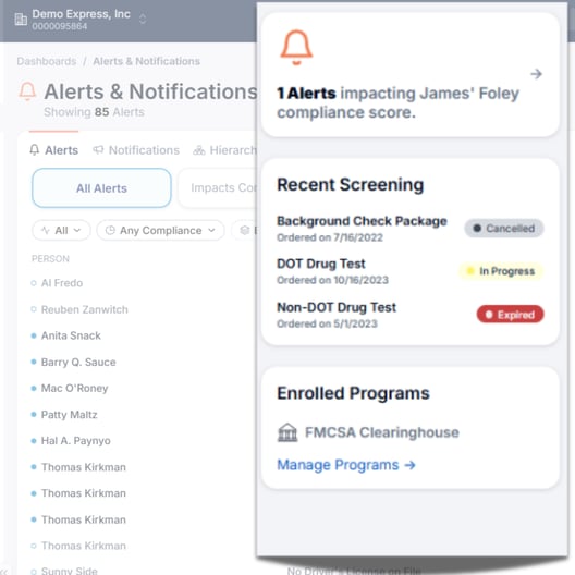 Alerts page & preview